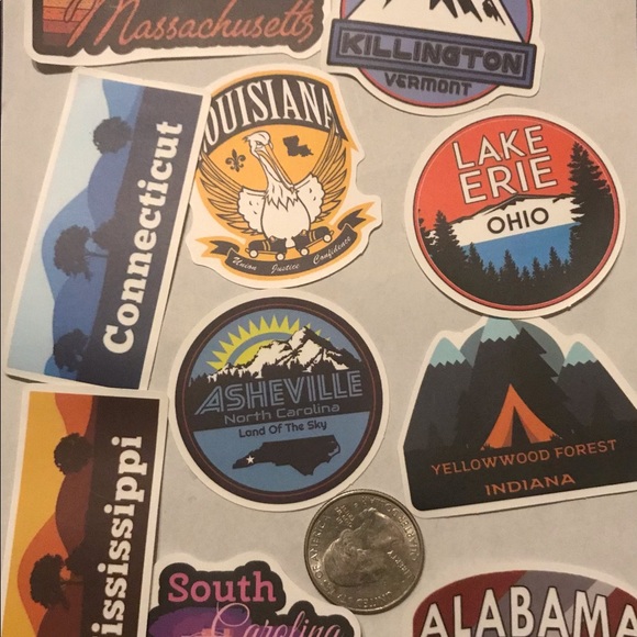 Connecticut Matte Finish PVC Removable Waterproof Decor Accent Sticker - Picture 3 of 9